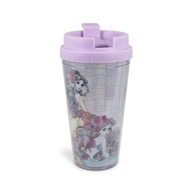 Silver Buffalo 16 Oz. Double Wall Travel Tumbler In Black;purple
