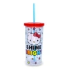 Silver Buffalo 18oz. In Clear,red