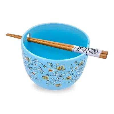 Silver Buffalo 20 Oz. Harry Potter Hogwarts Icons Ramen Bowl In Blue