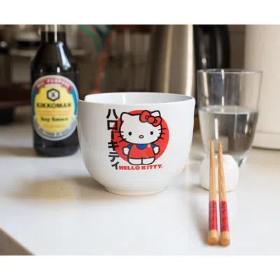 Silver Buffalo 20 Oz. Hello Kitty Ramen Bowl In Red;blue