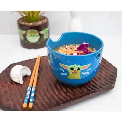 Silver Buffalo 20 Oz. Ramen Bowl In Blue;green