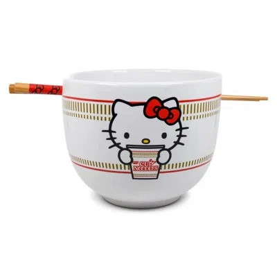 Silver Buffalo 20 Oz. Ramen Bowl In White;red