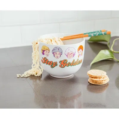 Silver Buffalo 20 Oz. The Golden Girls Ramen Bowl In Gray;red