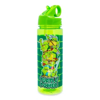 Silver Buffalo 20oz. Plastic Water Bottle Straw In Green