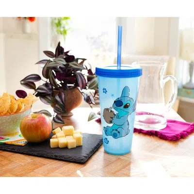 Silver Buffalo 24oz. Plastic Travel Tumbler In Blue