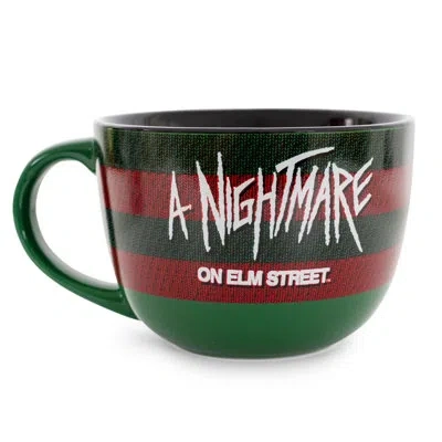 Silver Buffalo A Nightmare On Elm Street Sweater Claws Ceramic Soup Mug | Holds 24 Ounces In Black;green;red