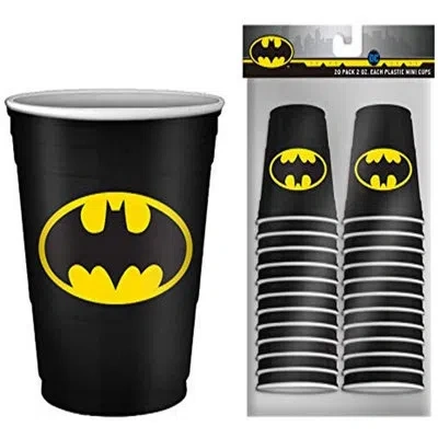 Silver Buffalo Batman Logo Disposable Plastic Cups