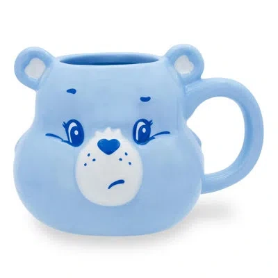 Silver Buffalo Care Bears Grumpy Bear 3d Sculpted Ceramic Mug | Holds 20 Ounces In Blue;white