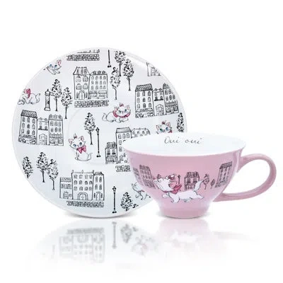 Silver Buffalo Ceramic Teacup In Pink