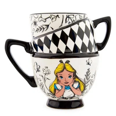 Silver Buffalo Ceramic Teacup In White;brown;black