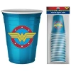 Silver Buffalo Dc Comics Plastic Disposable Cups In Blue
