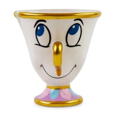 Silver Buffalo Disney Beauty And The Beast Chip Sculpted Ceramic Figural Mug | Holds 20 Ounces In White;yellow