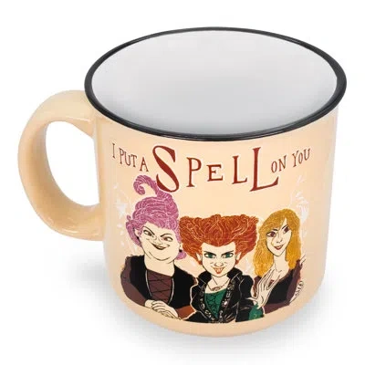 Silver Buffalo Disney Hocus Pocus "put A Spell On You" Ceramic Camper Mug | 20 Ounces In Brown;yellow;pink
