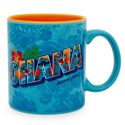 Silver Buffalo Disney Lilo & Stitch "ohana Means Family" Ceramic Mug | Holds 20 Ounces In Blue;orange