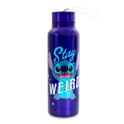 Silver Buffalo Disney Lilo & Stitch "stay Weird" 27 oz  Stainless Steel Water Bottle In Blue