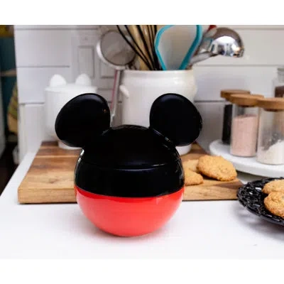Silver Buffalo Disney Mickey Mouse Cookie Jar In Red,black