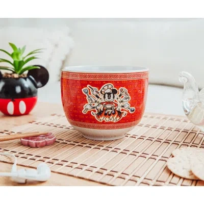 Silver Buffalo Disney Mickey Mouse Wild Wok 20-ounce Ramen Bowl And Chopstick Set
