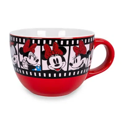 Silver Buffalo Disney Minnie Mouse Film Reel Ceramic Soup Mug | Holds 24 Ounces In Multicolor