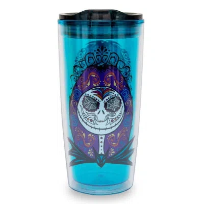Silver Buffalo Disney Nightmare 20 Oz. Plastic Drinking Glass In Teal,gray,purple