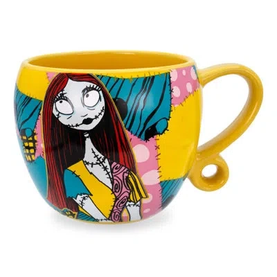 Silver Buffalo Disney Nightmare Before Christmas Jack And Sally Patchwork Sculpted Ceramic Mug In Blue;yellow