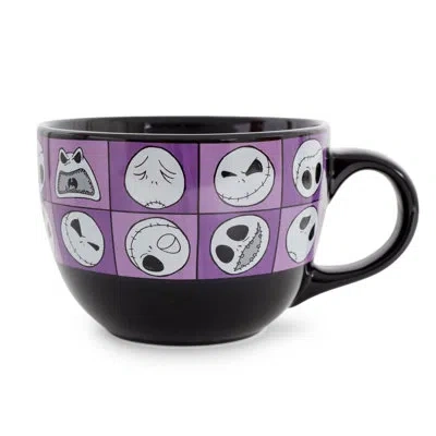 Silver Buffalo Disney Nightmare Before Christmas Jack Expressions Ceramic Soup Mug | 24 Ounces In Black;purple