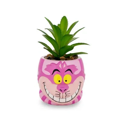 Silver Buffalo Disney Petite Seedling Disney Alice In Wonderland Cheshire Cat Mini Planter With Artificial Succulen