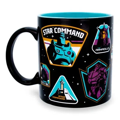 Silver Buffalo Disney Pixar Lightyear Badges Ceramic Mug | Holds 20 Ounces In Blue;black