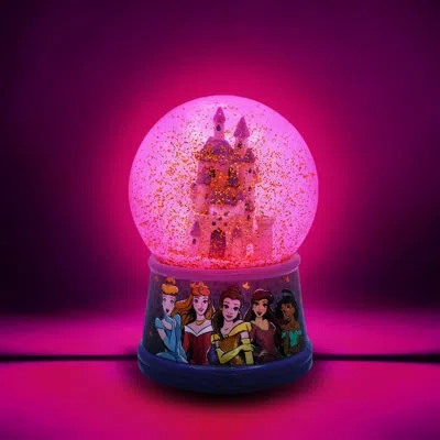 Silver Buffalo Disney Princess Castle Snow Globe In Pink