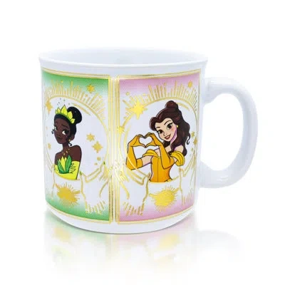 Silver Buffalo Disney Princess "i Make My Own Magic" Foil Ceramic Mug | Holds 20 Ounces In Green;pink