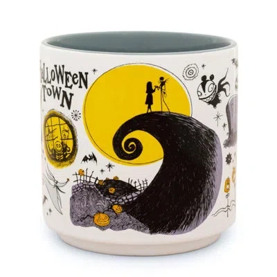 Silver Buffalo Disney The Nightmare Before Christmas Allover Icons Ceramic Stacking Mug | Holds 13 Ounces In Black;yellow