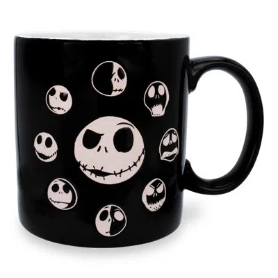Silver Buffalo Disney The Nightmare Before Christmas Jack Moon Phases Ceramic Mug | 20 Ounces In Black;white