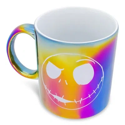 Silver Buffalo Disney The Nightmare Before Christmas Jack Skellington Electroplated Ceramic Mug In Blue;pink