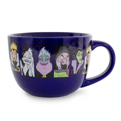 Silver Buffalo Disney Villains Close-up Panels Ceramic Soup Mug | 24 Ounces In Black;gray;purple