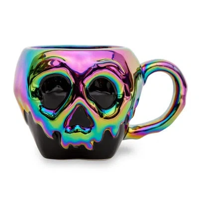 Silver Buffalo Disney Villains Evil Queen Poison Apple Electroplated Sculpted Ceramic Mug In Black;pink;purple