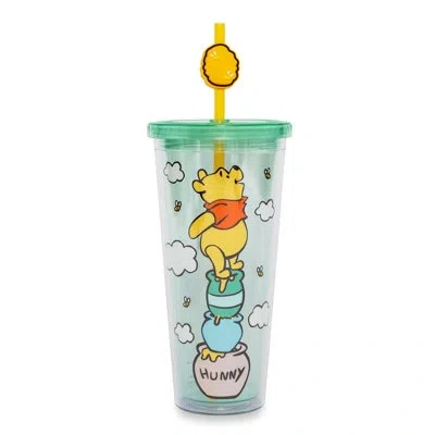 Silver Buffalo Disney Winnie The Pooh Hunny Pot Carnival Cup With Lid And Straw | Hold 24 Ounce In Clear