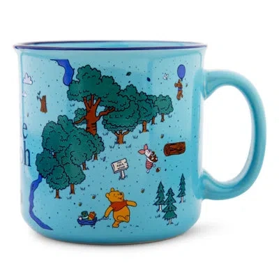 Silver Buffalo Disney Winnie The Pooh Map Of The Hundred Acre Wood Ceramic Mug | Holds 20 Ounce In Blue;green