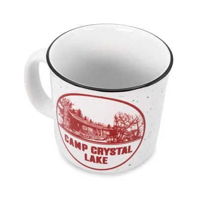 Silver Buffalo Friday The 13th Camp Crystal Lake Ceramic Camper Mug | Holds 20 Ounces In White;green;red