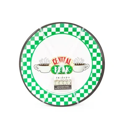 Silver Buffalo Friends Central Perk Checkerboard Logo 10-inch Melamine Dinner Plates | Set Of 4 In Green;red