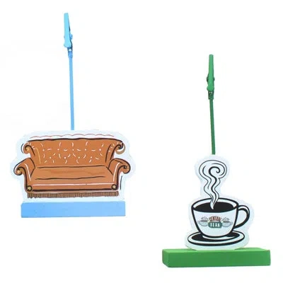Silver Buffalo Friends Central Perk Photo Clip Holders | Set Of 2 In Blue;green
