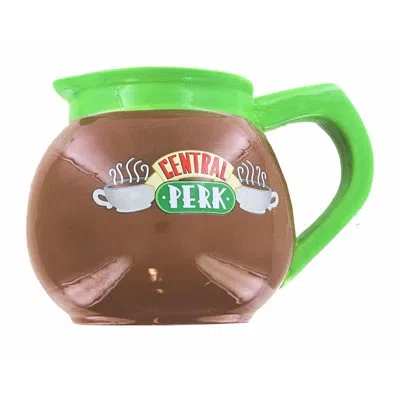 Silver Buffalo Friends Coffee Pot 20 Ounce Sculpted Mug In Brown;green;red
