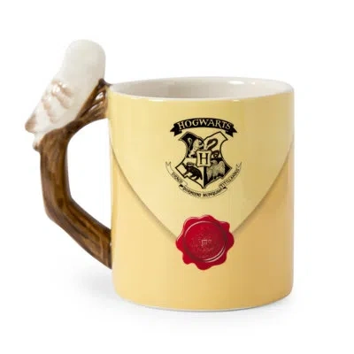 Silver Buffalo Harry Potter Envelope Ceramic Mug With Sculpted Hedwig Handle | Holds 20 Ounces In Red;beige