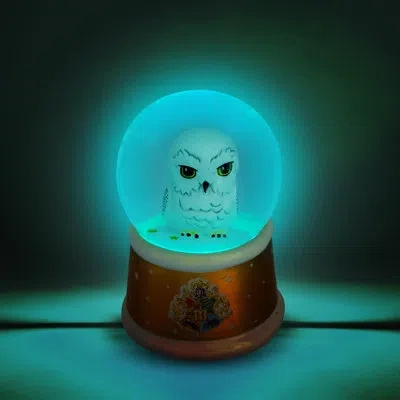Silver Buffalo Harry Potter Hedwig Owl Mini Snow Globe In Gold