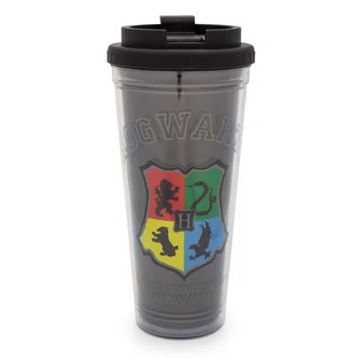 Silver Buffalo Harry Potter Hogwarts Crest Plastic Tumbler With Lid | Holds 24 Ounces In Black