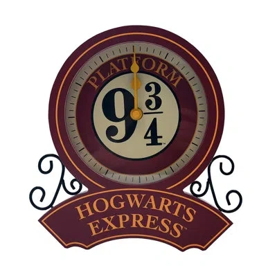 Silver Buffalo Harry Potter Hogwarts Express Platform 9 3/4 Analog Numerical In Red