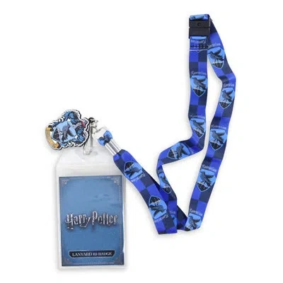 Silver Buffalo Harry Potter Lanyard With Badge Holder Wall Décor In Blue