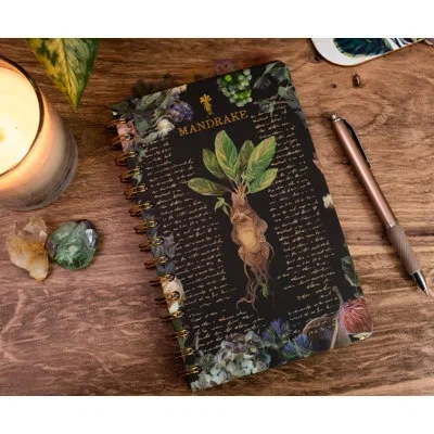 Silver Buffalo Harry Potter Mandrake Spiral Journal Notebook