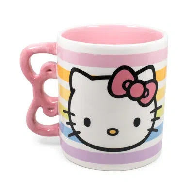 Silver Buffalo Hello Kitty Bow Handle Ceramic Mug | Holds 20 Ounces In White;yellow;pink