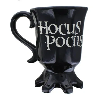 Silver Buffalo Hocus Pocus Amuck Sisters 20oz Gothic Shape Ceramic Mug In Black;white