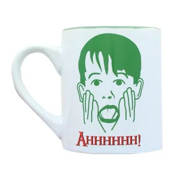 Silver Buffalo Home Alone Kevin Face Ceramic Coffee Mug In White;green