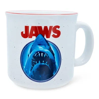 Silver Buffalo Jaws "you're Gonna Need A Bigger Boat" Ceramic Camper Mug | Holds 20 Ounces In White;red